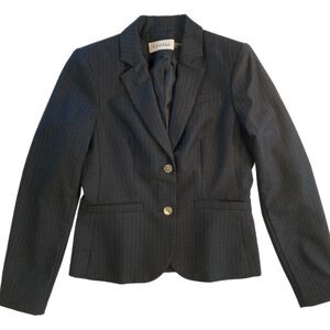 Calvin Klein double pinstripe black and white blazer